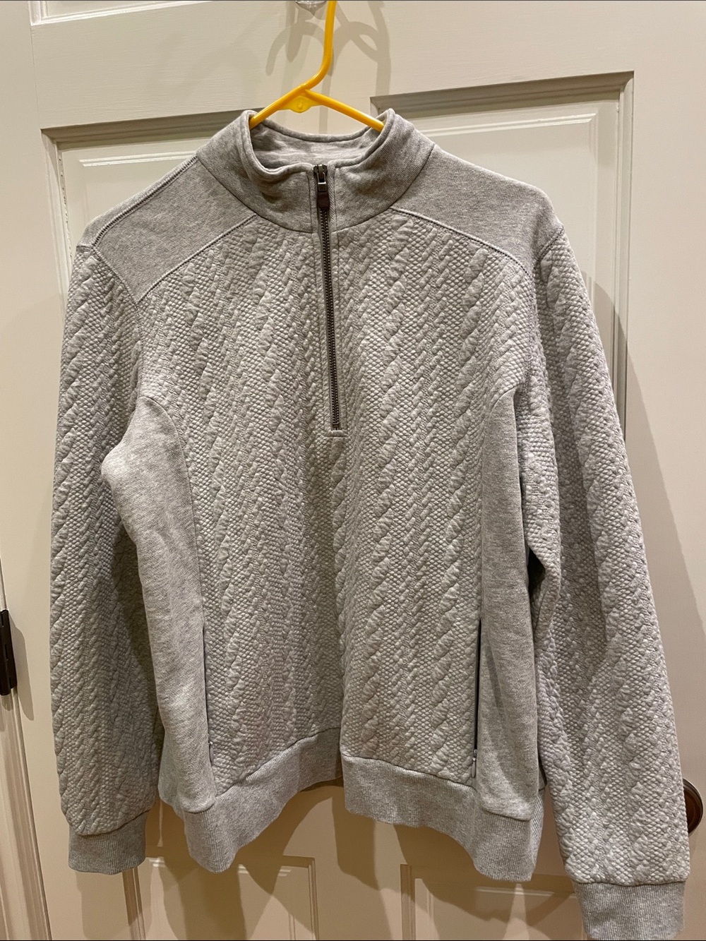 Orvis Women’s Gray 3/4 Zip Up with front pockets See measurements for size
